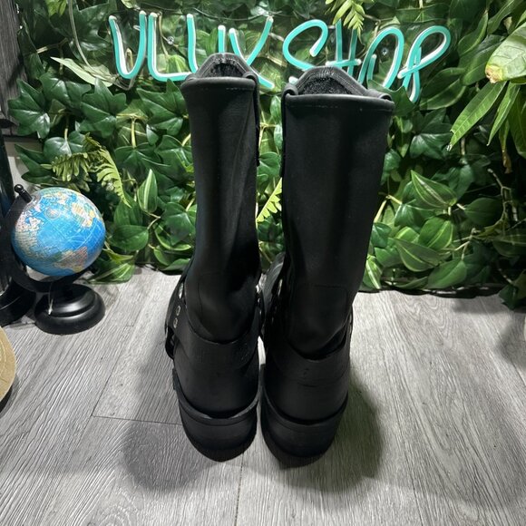 Vintage HH DOUBLE H Barry Leather Mens Size 10 EE Motorcycle Harness Boots USA - Picture 5 of 11